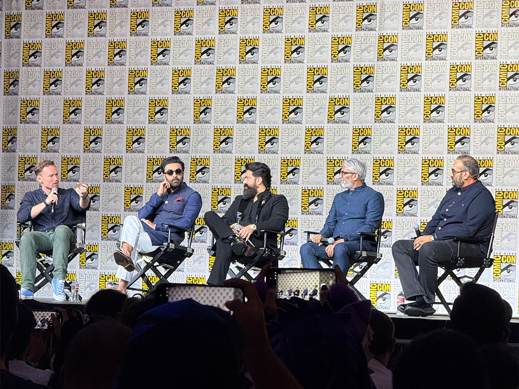Ranbir Kapoor, Yash, Nitesh Tiwari, and Namit Malhotra As Part Of A Panel For The Ramayana At Comic Con 2026 Ranbir Kapoor, Yash, Nitesh Tiwari, and Namit Malhotra As Part Of A Panel For The Ramayana At Comic Con 2026