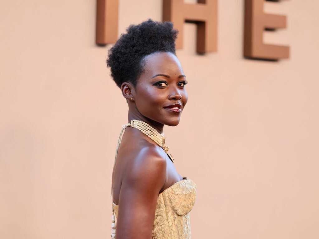 lupita nyong'o at the odyssey premiere